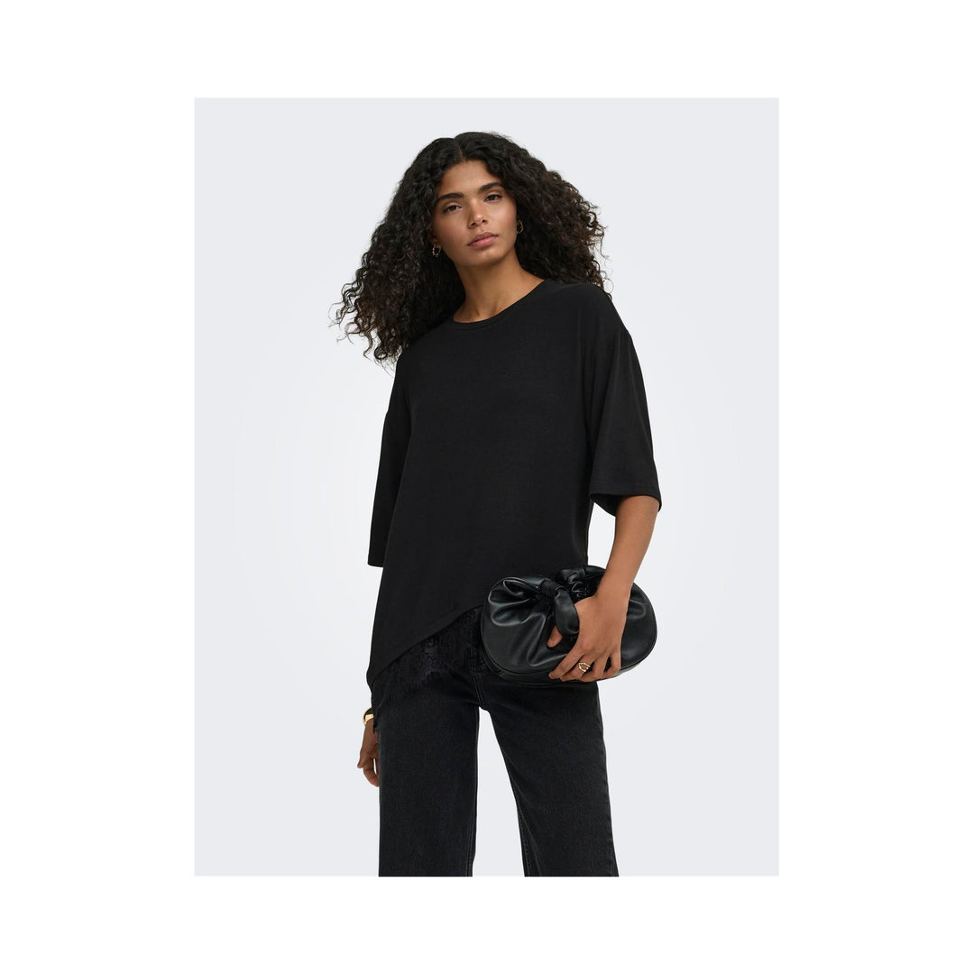 ONLY - T-SHIRTS - GLAMOUR SS LACE - 15391753 - BLACK
