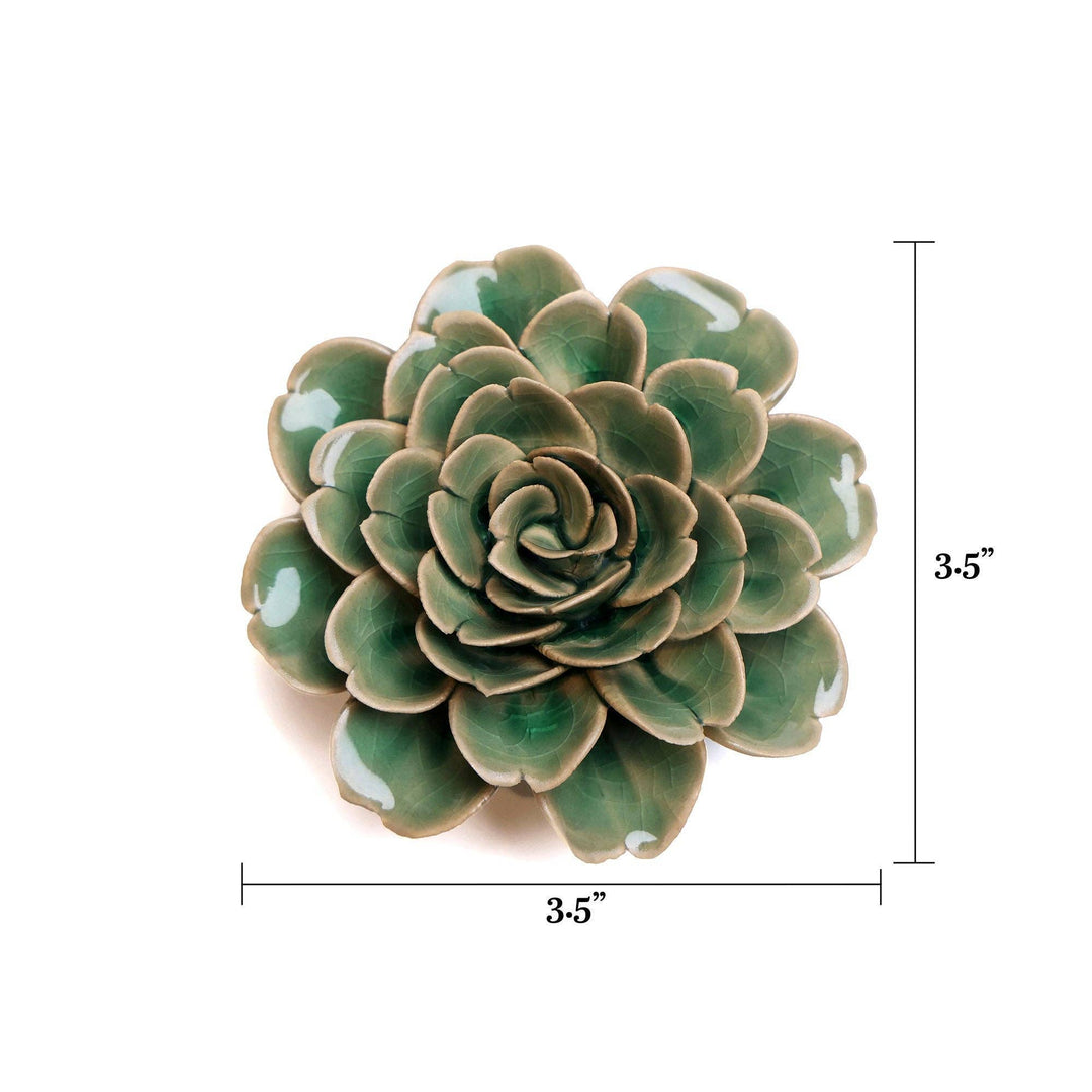 CHIVE CERAMICS - KERAMIK VÆGBLOMST - BOHO GREEN ROSE