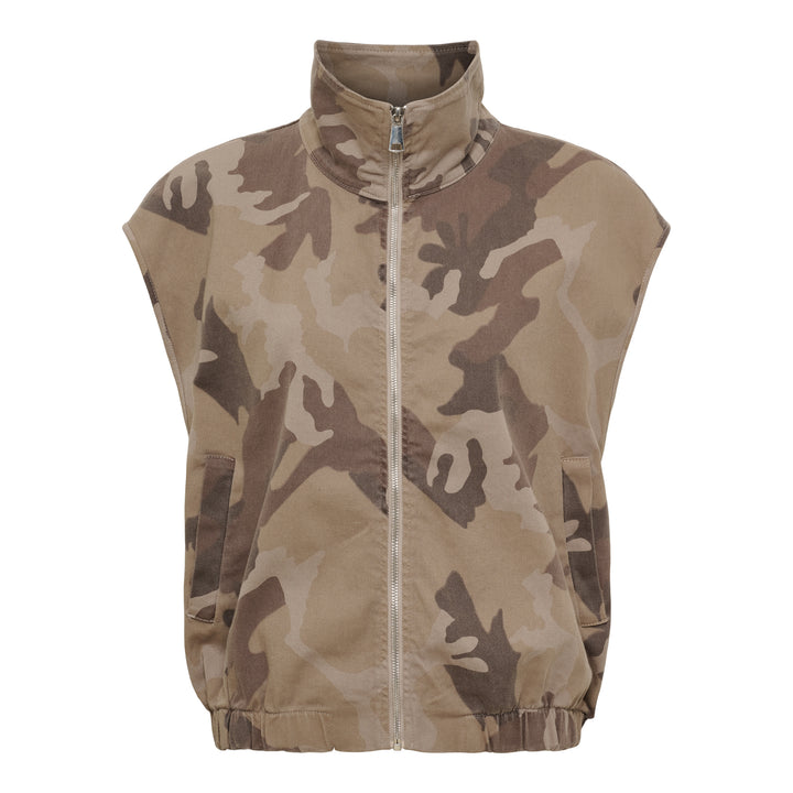 MARTA DU CHATEAU - VEST - SILVER - 68670 - BEIGE CAMO