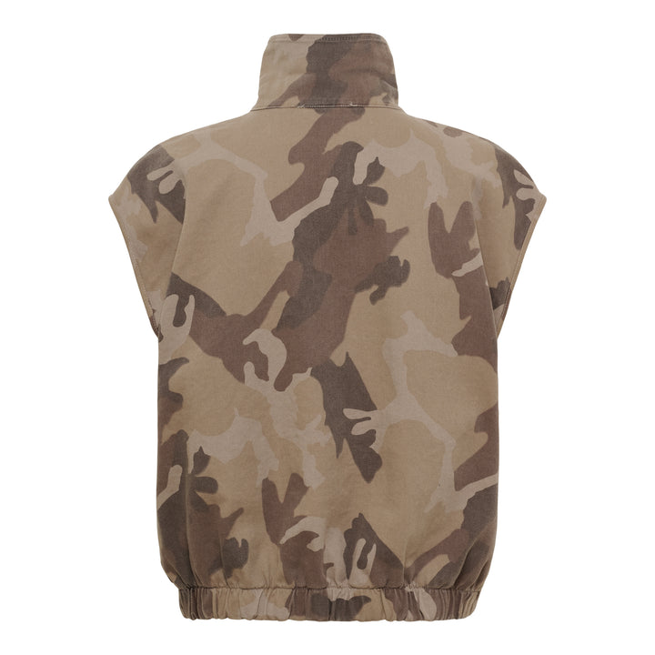 MARTA DU CHATEAU - VEST - SILVER - 68670 - BEIGE CAMO