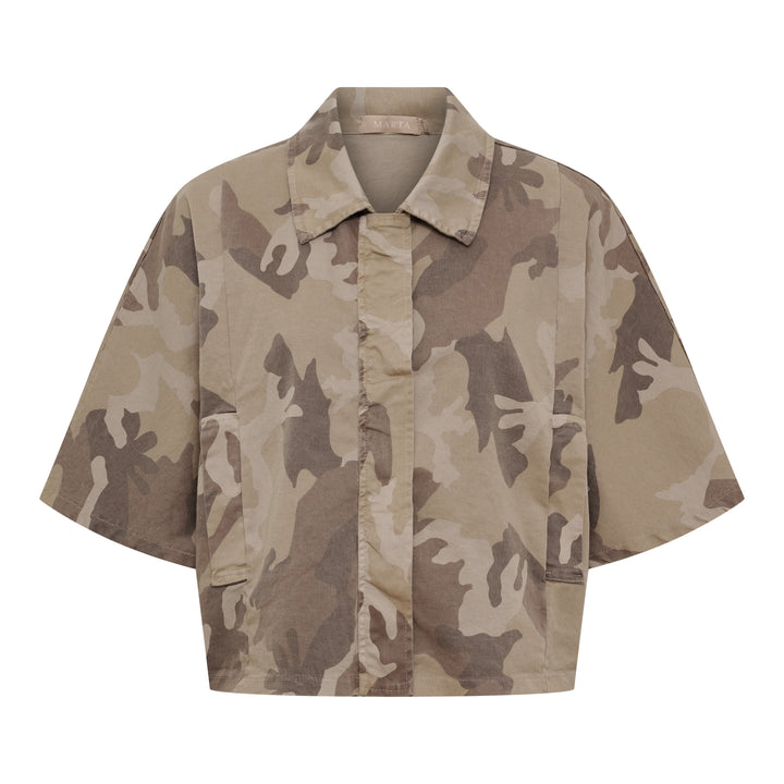 MARTA DU CHATEAU - SKJORTEJAKKE - QUARTZ - 68815M - BEIGE CAMO