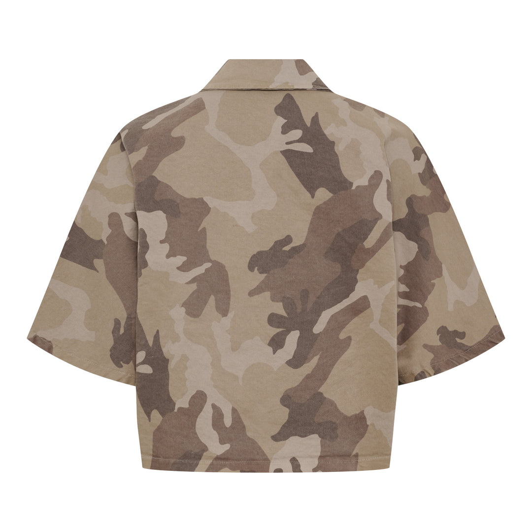 MARTA DU CHATEAU - SKJORTEJAKKE - QUARTZ - 68815M - BEIGE CAMO
