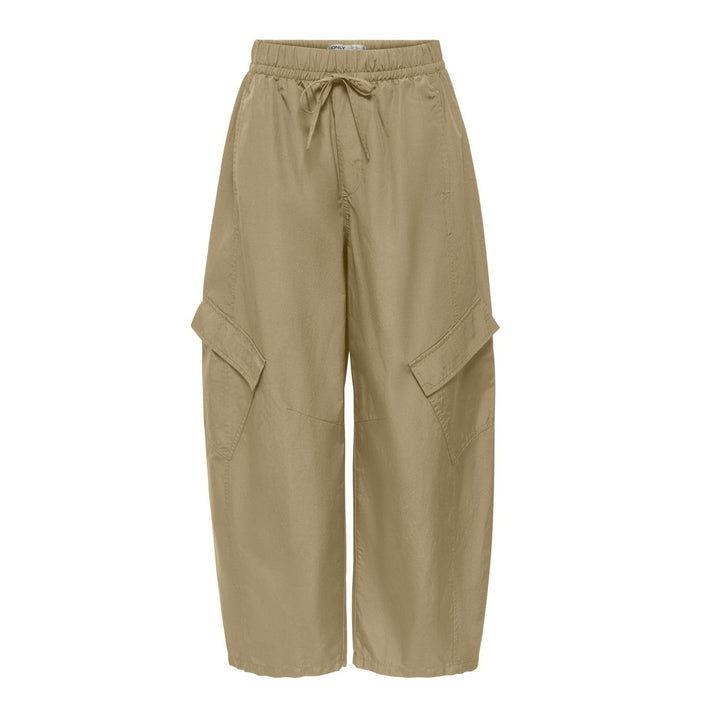 ONLY - BUKSER - AYANA MW ANK BARREL CARGO PANT 15387674 - OLIVE GRAY
