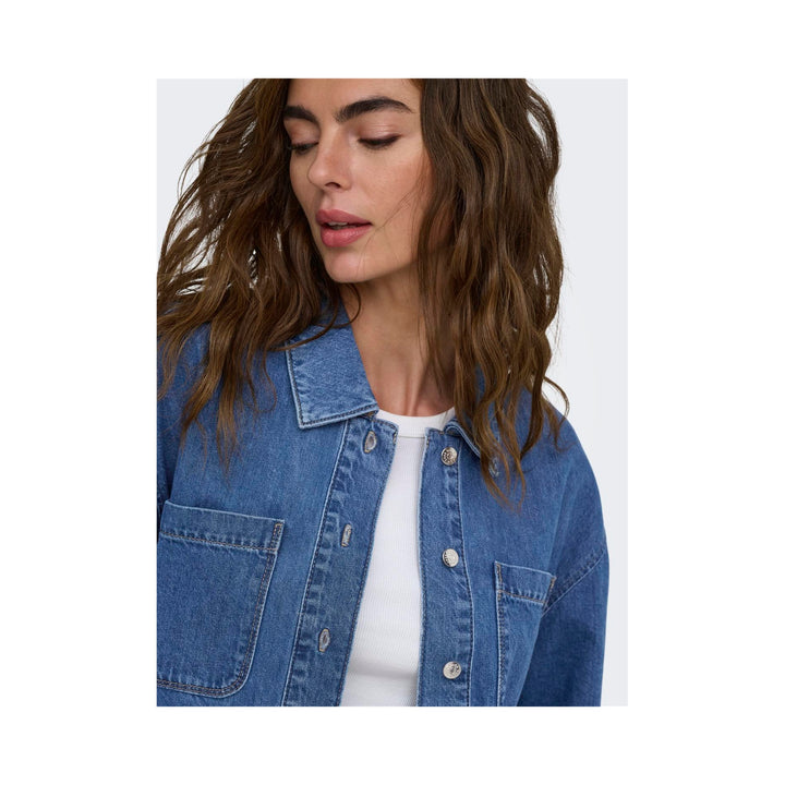 ONLY - SKJORTE - CLEO LIFE 15377240 - MEDIUM BLUE DENIM