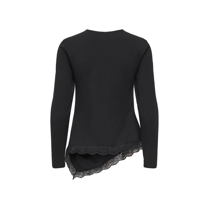 ONLY - BLUSE - LIVE LOVE RUCHING 15385111 - BLACK/LACE