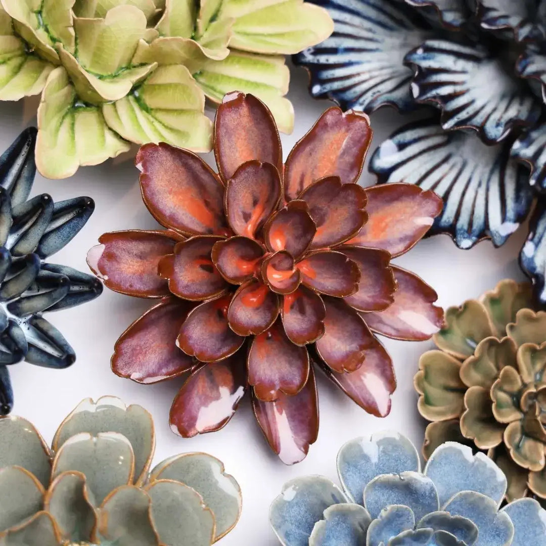 CHIVE CERAMICS - KERAMIK VÆGBLOMST - PEACH MOCHA CORNFLOWER