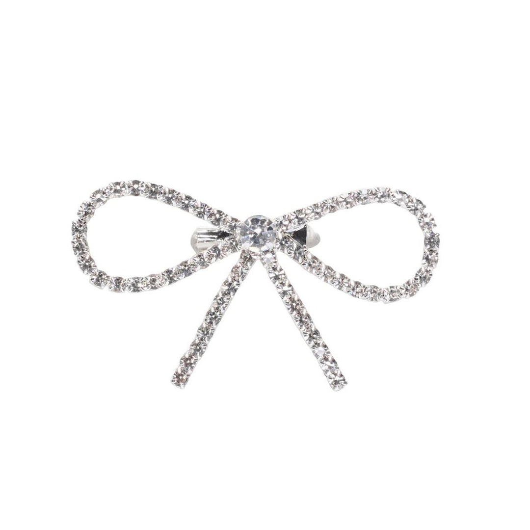 ONLY - BROCHE - MAYRA 15383207 - SILVER BOW W. STONES