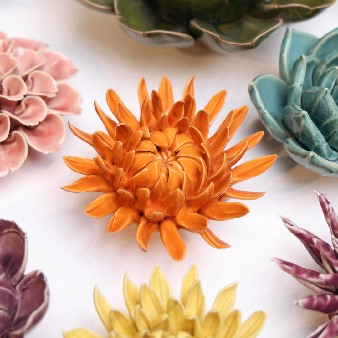 CHIVE CERAMICS - KERAMIK VÆGBLOMST - ORANGE SARAH MUM