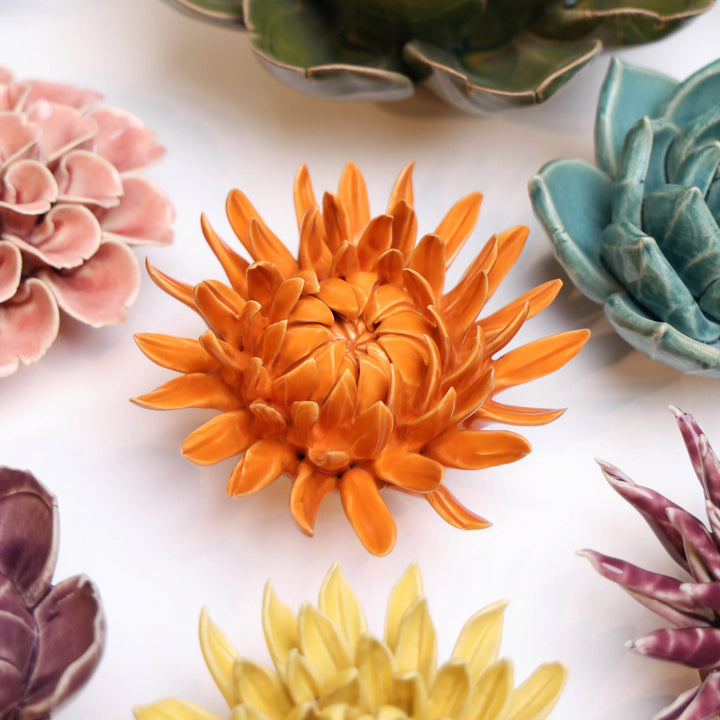 CHIVE CERAMICS - KERAMIK VÆGBLOMST - ORANGE SARAH MUM