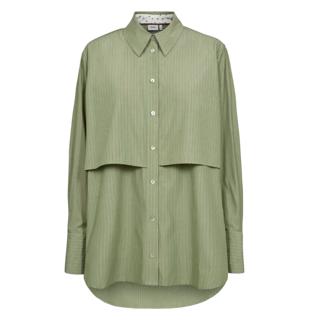 NÜMPH - SKJORTE - MICJA 707051 - FOREST GREEN
