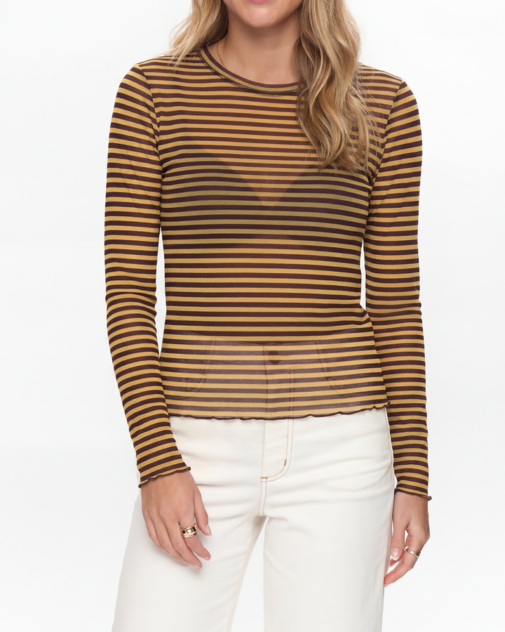 NUMPH - MESH BLUSE STRIP - SINE - 707994 - sahara sun 1078