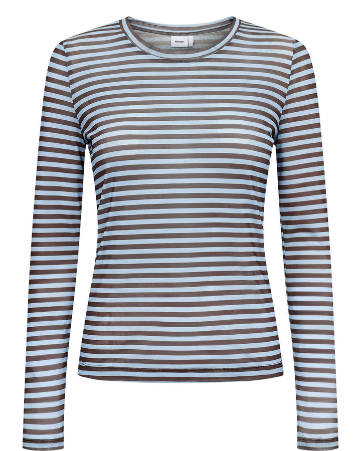 NUMPH - MESH BLUSE STRIP - SINE - 707994 - floaty blue