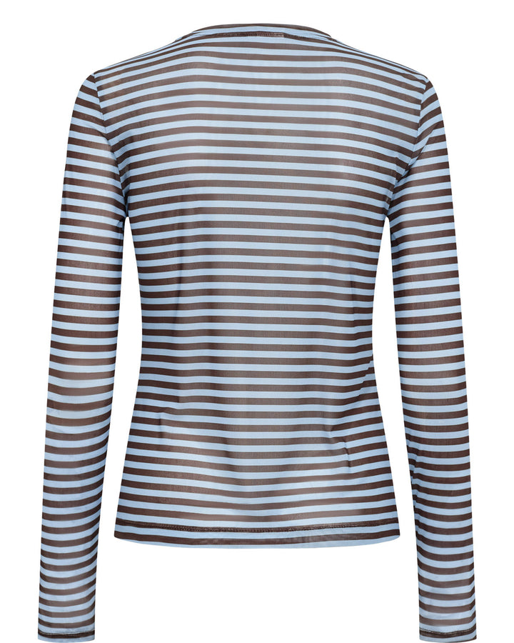 NUMPH - MESH BLUSE STRIP - SINE - 707994 - floaty blue
