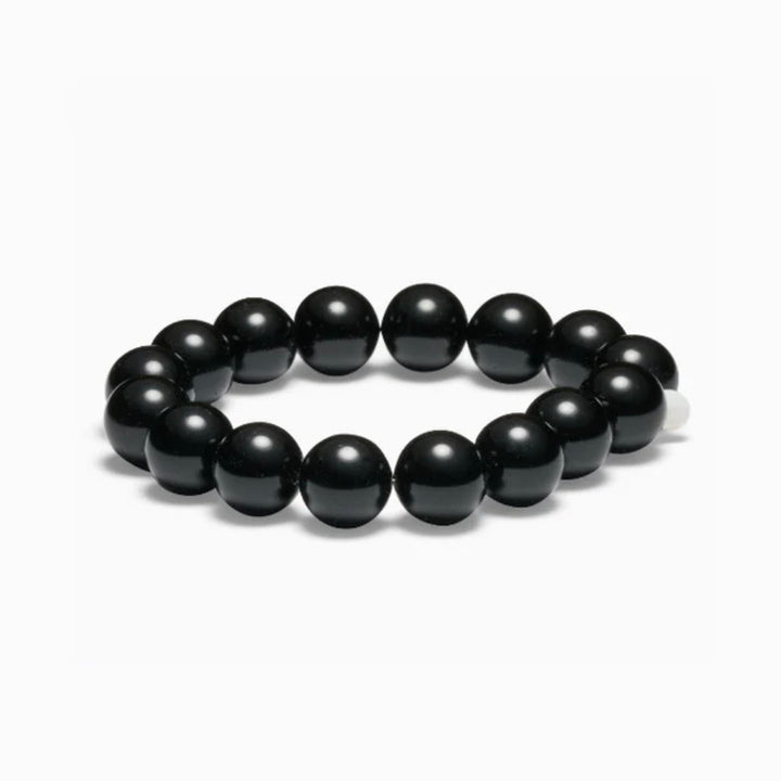 SOÏ - KRYSTAL ARMBÅND - CHUNKY SORT ONYX 12 MM.