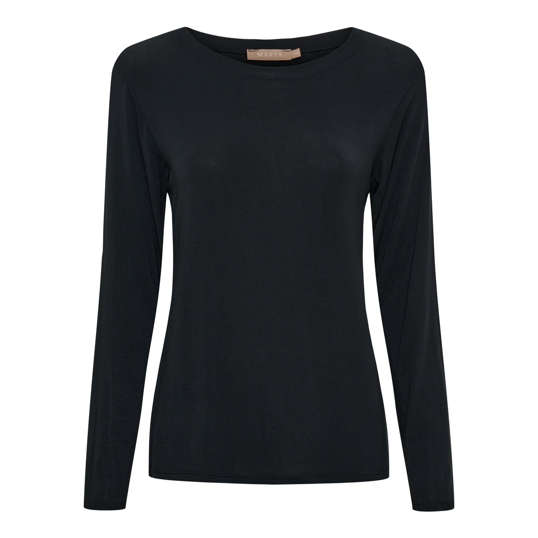 MARTA DU CHATEAU - TOP - ELISSA 7914 SOLID - BLACK