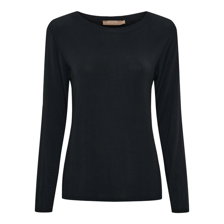 MARTA DU CHATEAU - TOP - ELISSA 7914 SOLID - BLACK