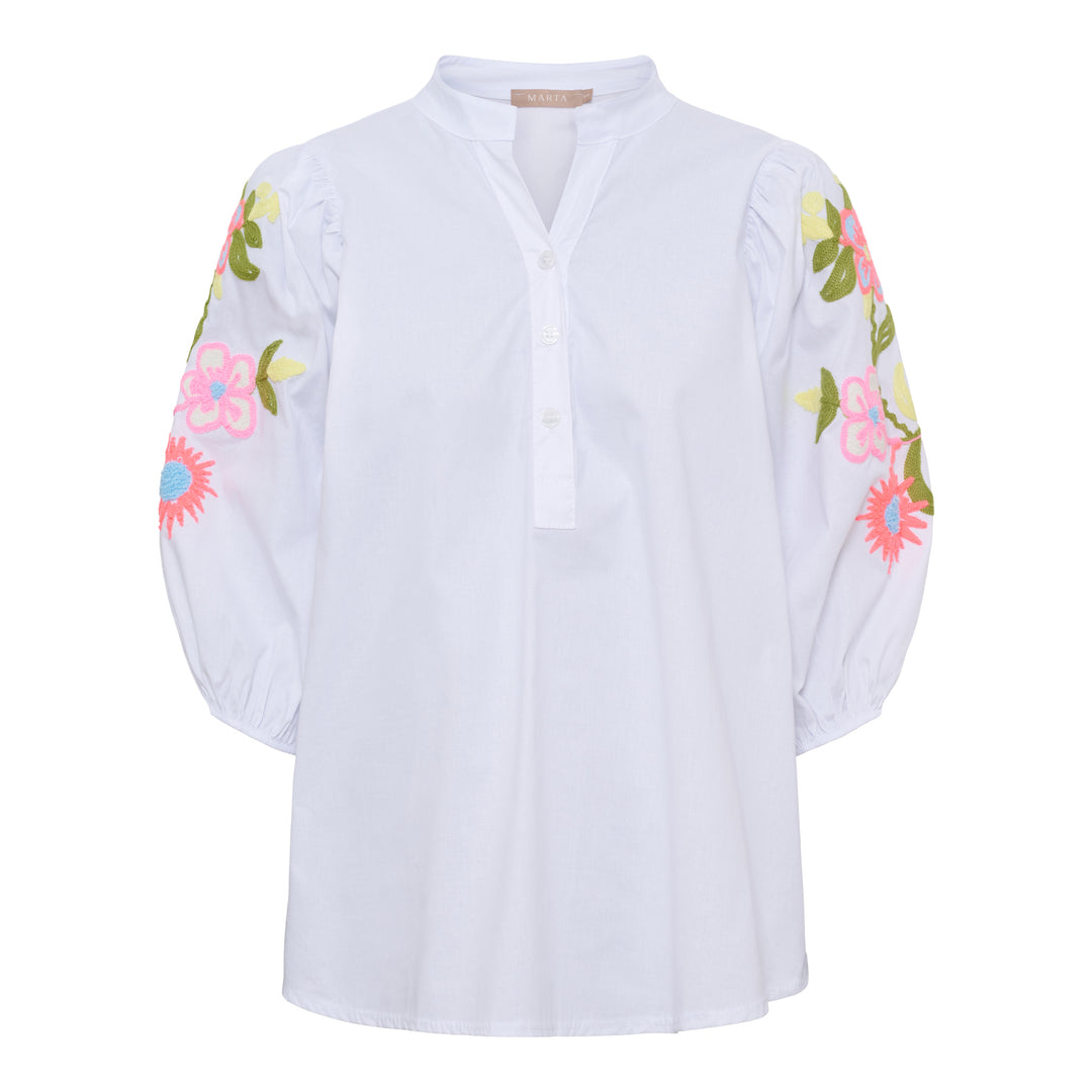 MARTA DU CHATEAU - SKJORTE - VIVIA 8493 - WHITE