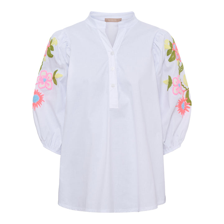 MARTA DU CHATEAU - SKJORTE - VIVIA 8493 - WHITE