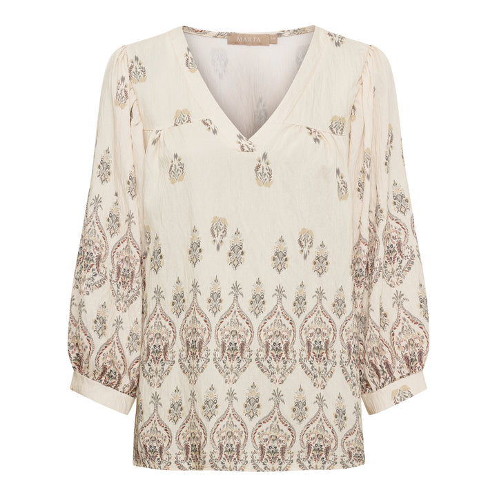 MARTA DU CHATEAU - BLUSE - MAEVY - 8512 - BORDEAUX6752TPK