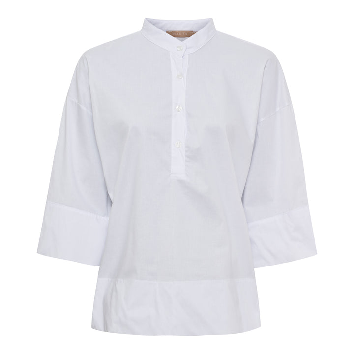 MARTA DU CHATEAU - SKJORTE - GINGER - 8627 - WHITE