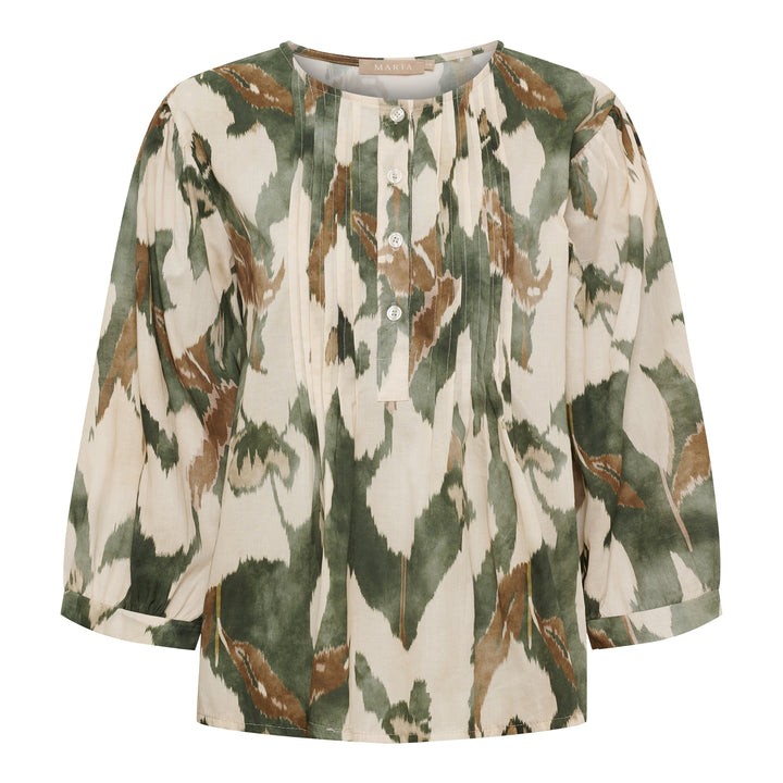 MARTA DU CHATEAU - BLUSE - COSMOS - 8687 - MILITARY