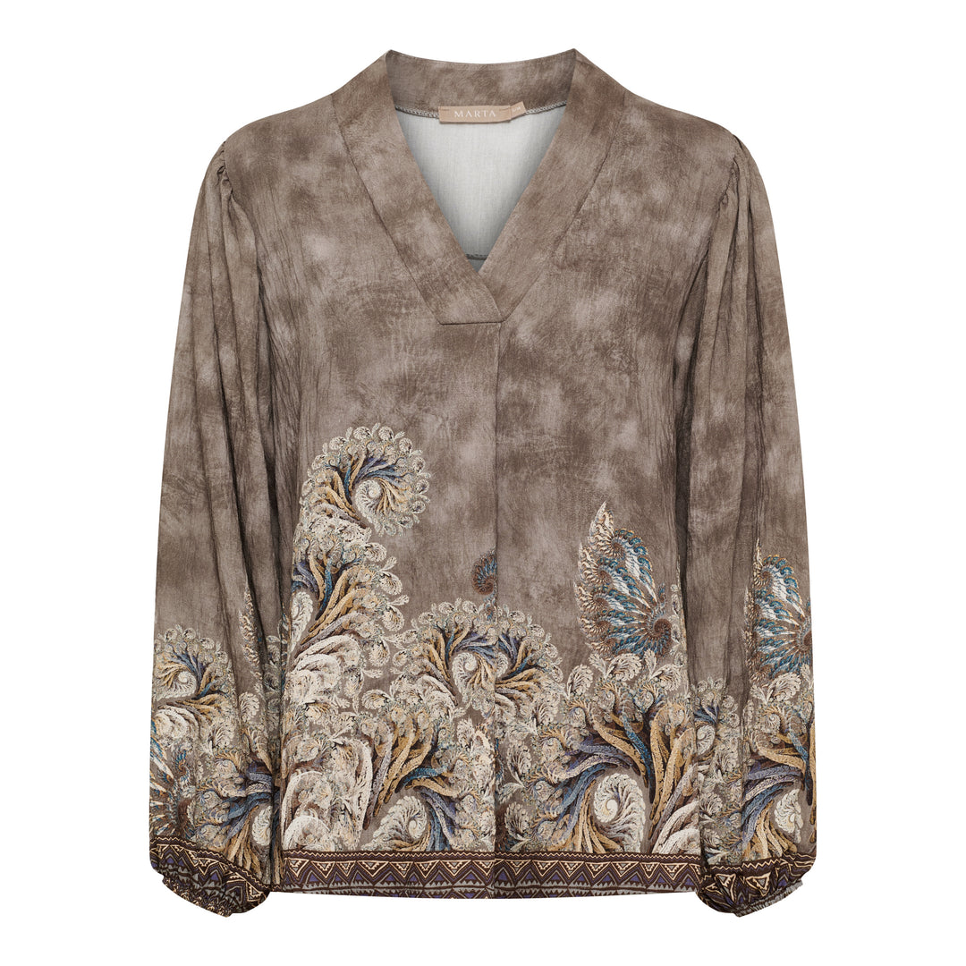 MARTA DU CHATEAU - BLUSE - ANICE 8940 - FANGO