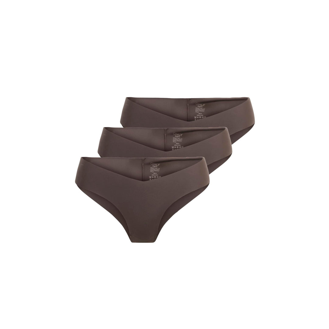 ONLY - 3-PAK TRUSSER - TRACY CHEEKY BRIEF 15353493 - SEAL BROWN