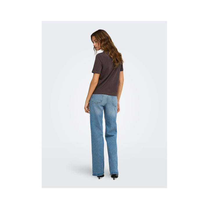 ONLY - T-SHIRT - HAPPY 15370117 - COFFEE BEAN