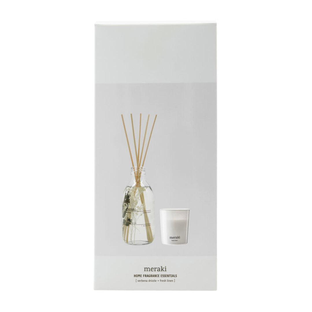 MERAKI - GAVEBOKS - Verbena Drizzle Diffuser + Fresh Linen Scented Candle 60 G., 240|60 ml|g
