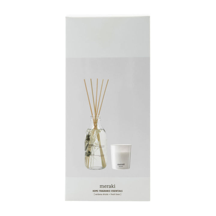 MERAKI - GAVEBOKS - Verbena Drizzle Diffuser + Fresh Linen Scented Candle 60 G., 240|60 ml|g