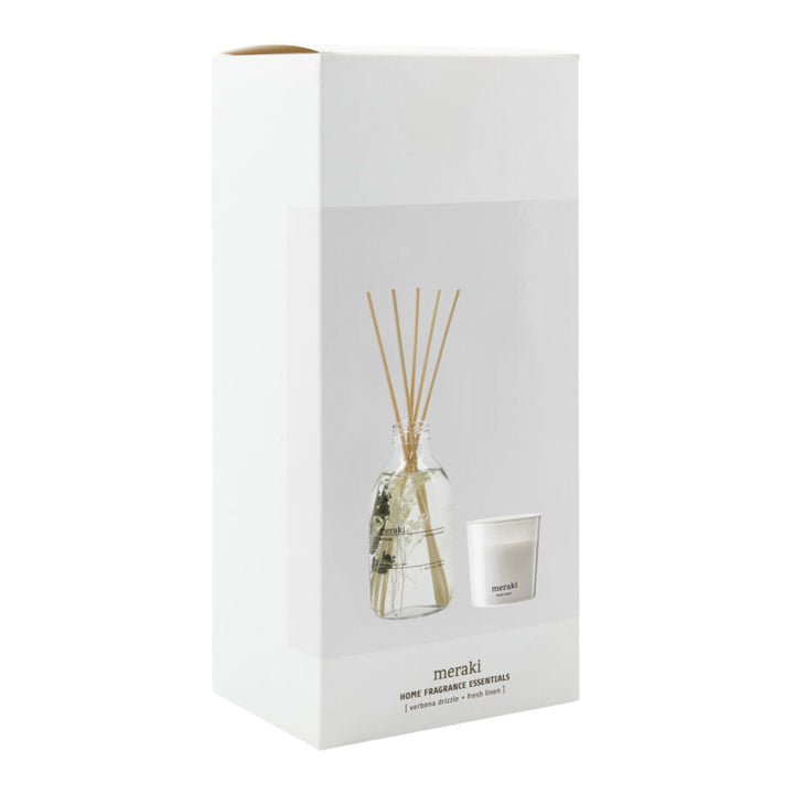 MERAKI - GAVEBOKS - Verbena Drizzle Diffuser + Fresh Linen Scented Candle 60 G., 240|60 ml|g