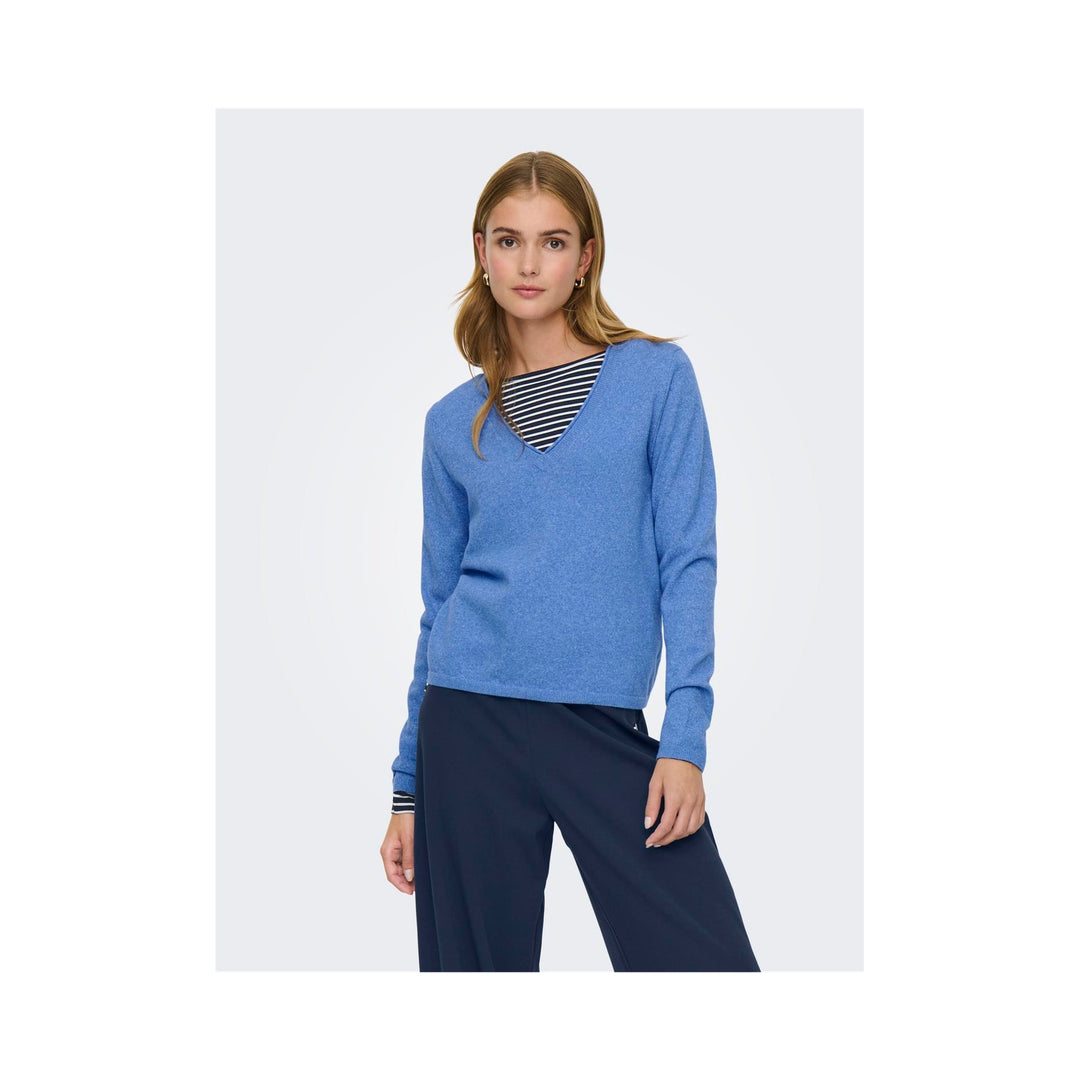 ONLY - STRIK - LOYAL V-NECK 15368957 - ULTRAMARINE MELANGE