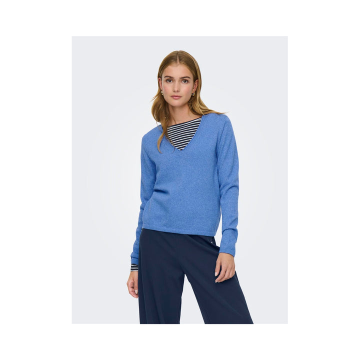 ONLY - STRIK - LOYAL V-NECK 15368957 - ULTRAMARINE MELANGE