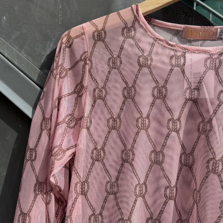 THREE M - MESH BLUSE - CH2666 - ROSE