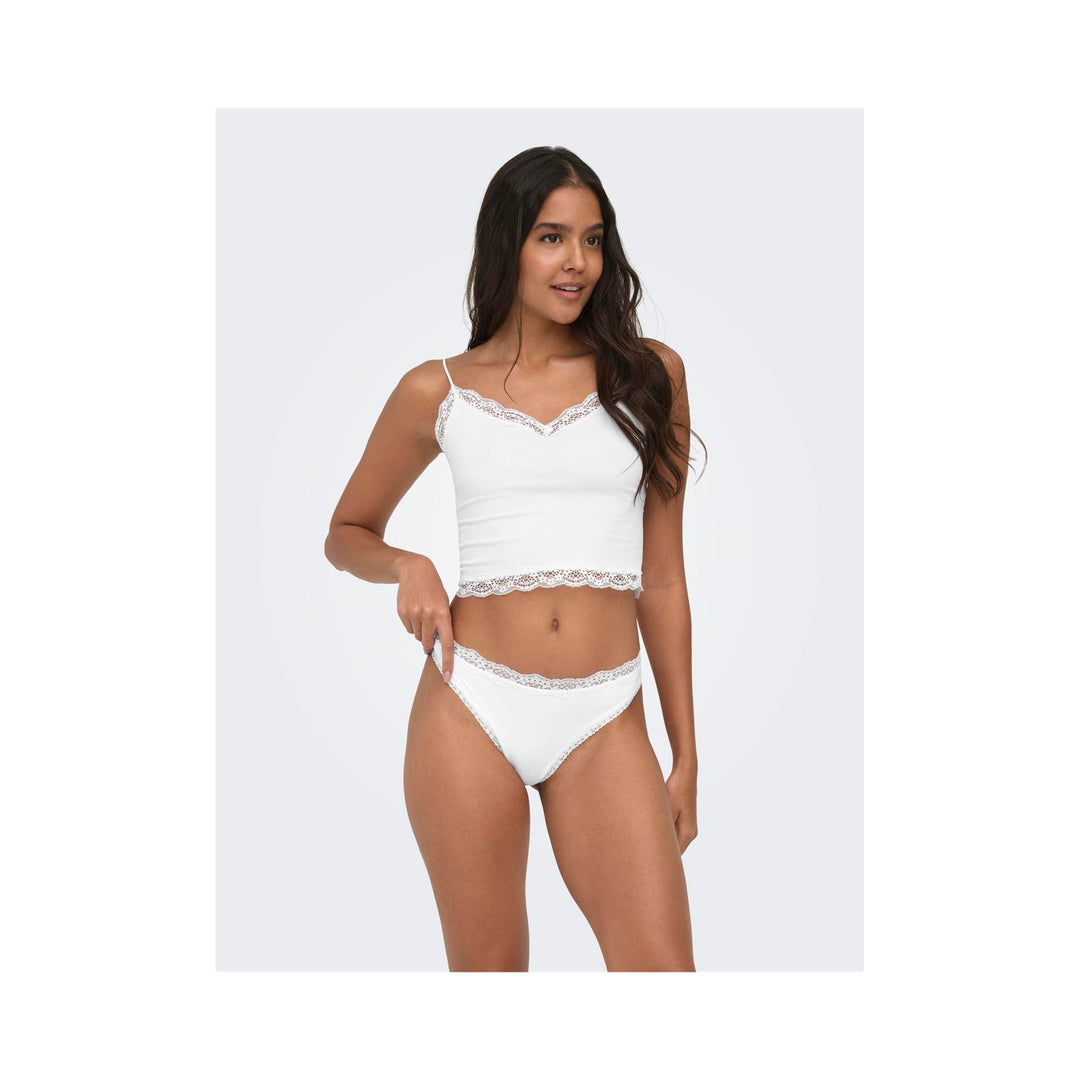 ONLY - 2-PAK TRUSSER - VICKY LACE CHEEKY BRIEF 15354410 - BRIGHT WHITE