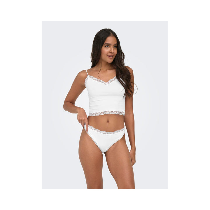 ONLY - 2-PAK TRUSSER - VICKY LACE CHEEKY BRIEF 15354410 - BRIGHT WHITE