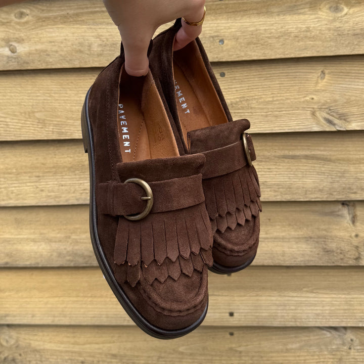 PAVEMENT - LOAFER - MATILDA SUEDE 23381-3 - BROWN OIL