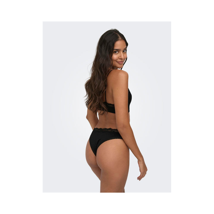 ONLY - 2-PAK TRUSSER - VICKY LACE CHEEKY BRIEF 15354410 - SORT