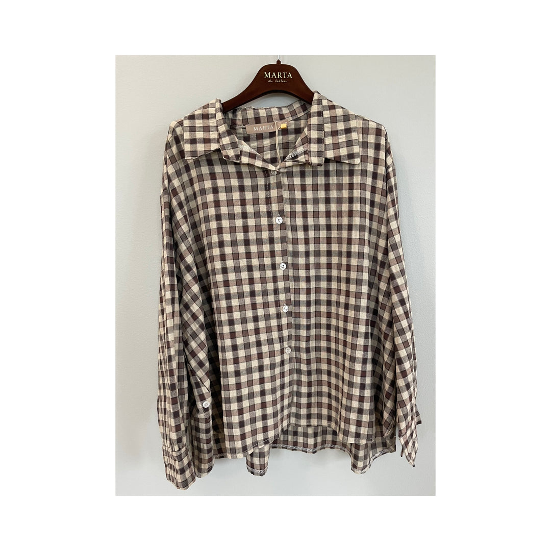 MARTA DU CHATEAU - SKJORTE - XANTHE 8919 - BROWN2