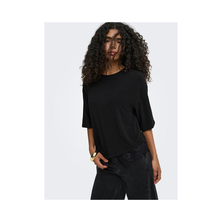 ONLY - T-SHIRTS - GLAMOUR SS LACE - 15391753 - BLACK