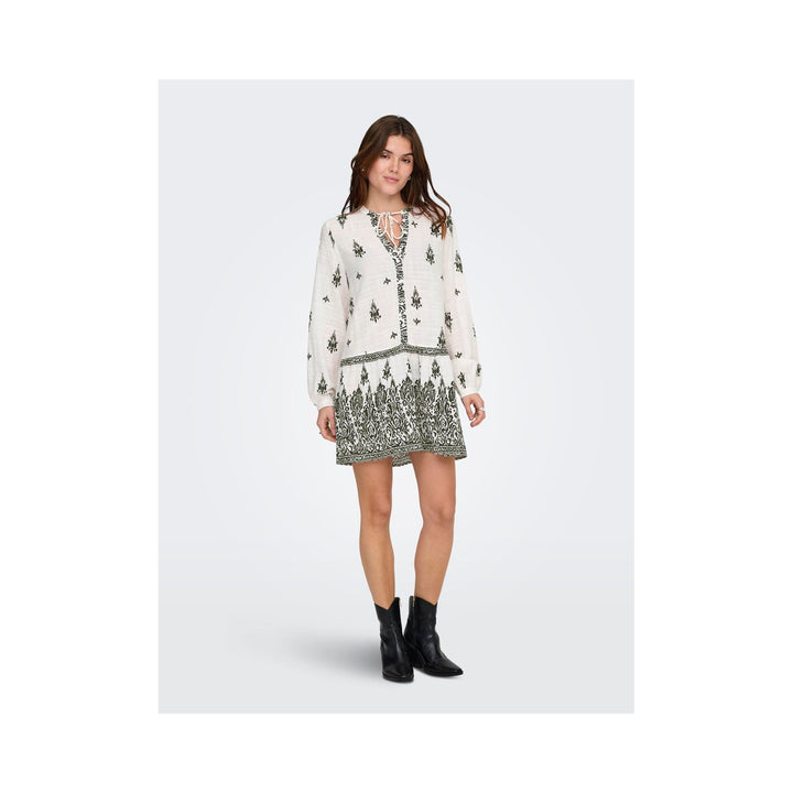 ONLY - KJOLE - ALMA 15367921 - CLOUD DANCER/BLACK ALMA PRINT