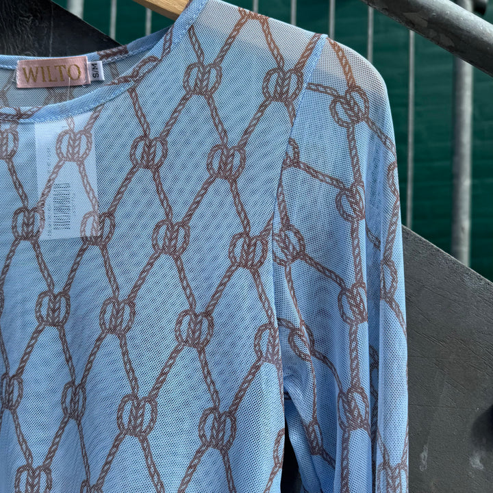 THREE M - MESH BLUSE - CH2666 - BLUE