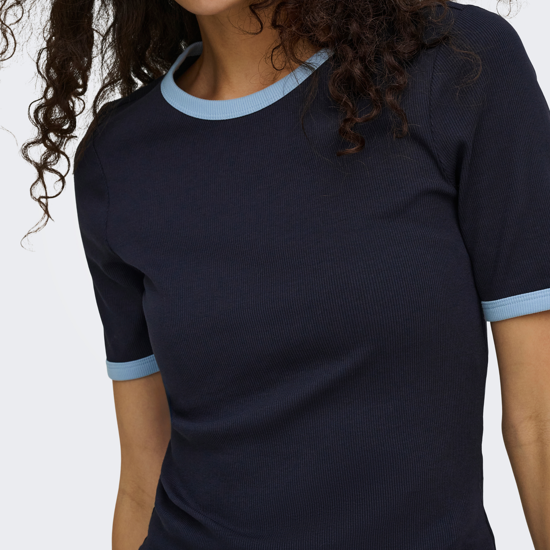 ONLY - T-SHIRT - VAL 15390610 - NIGHT SKY/CASHMERE BLUE CONTRAST