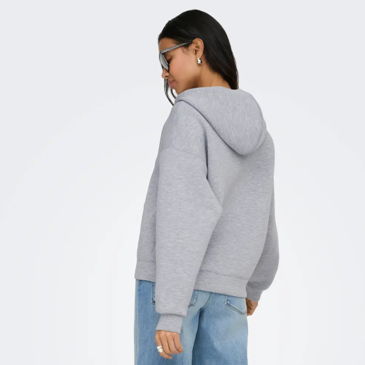ONLY - ZIP HOODIE - NAOMI 15383142 - LIGHT GREY MELANGE