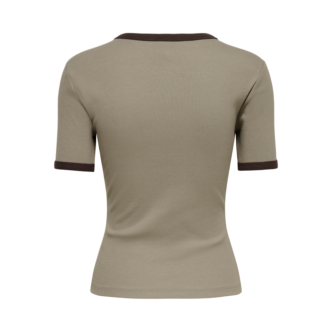 ONLY - T-SHIRT - VAL 15390610 - WALNUT/COFFEE BEAN CONTRAST