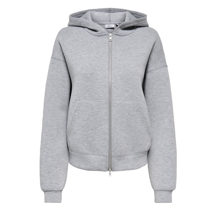 ONLY - ZIP HOODIE - NAOMI 15383142 - LIGHT GREY MELANGE
