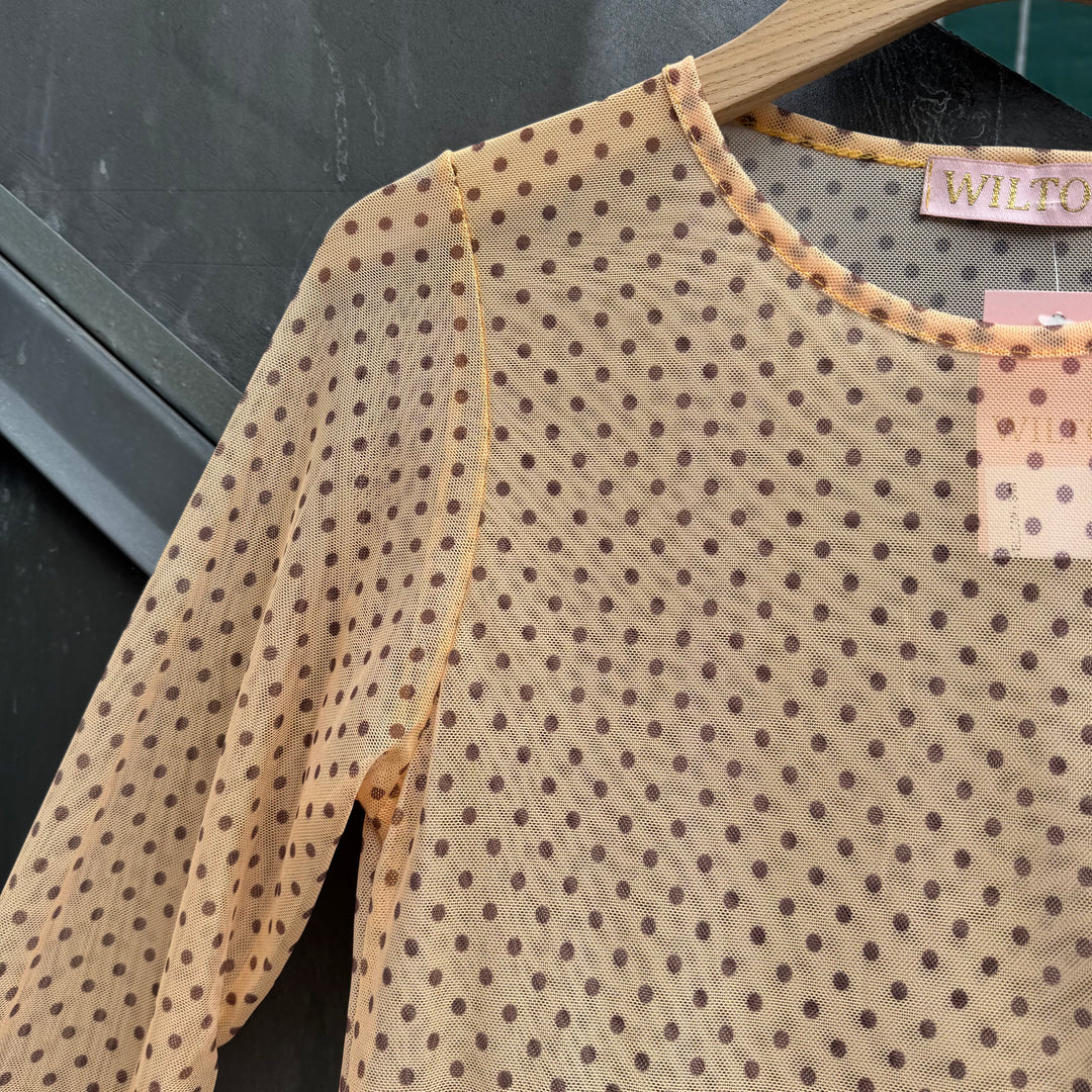 THREE M - MESH BLUSE - CH2605 - YELLOW