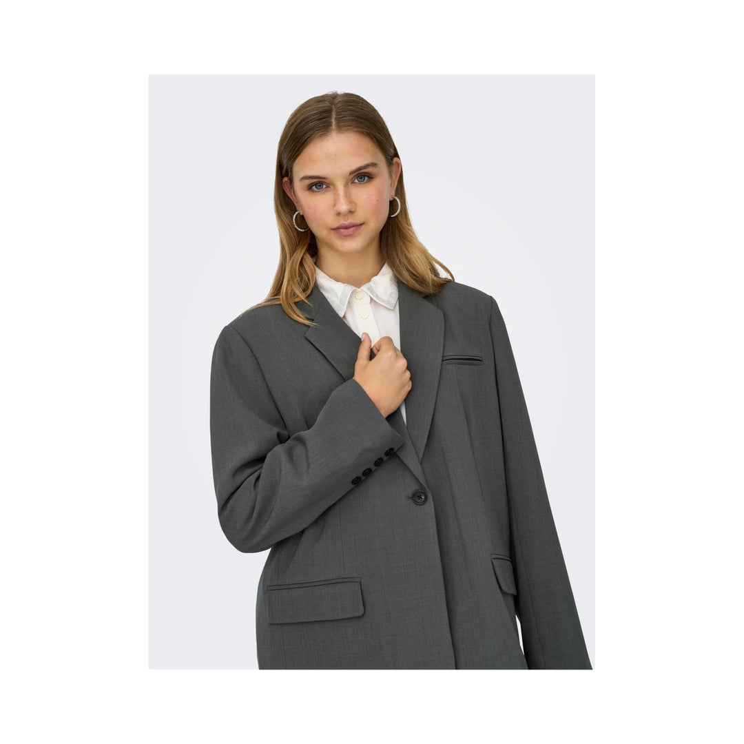 ONLY - BLAZER - SVEA LIFE OVERSIZE - 15351075 - DARK GREY MELLANGE
