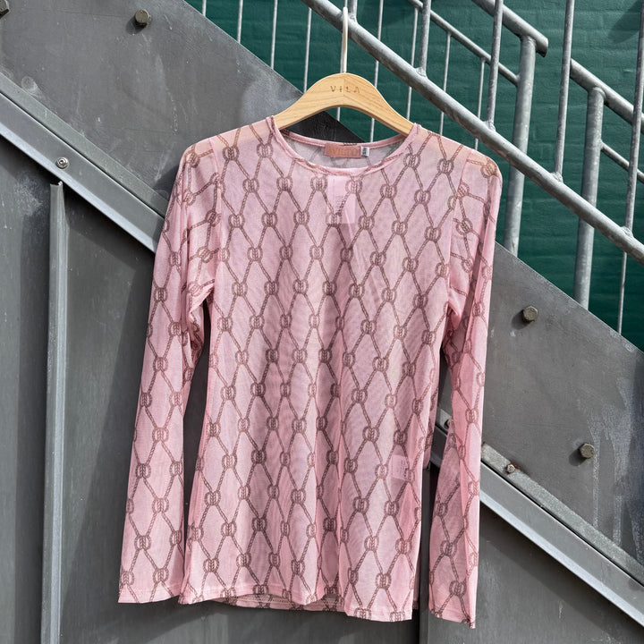 THREE M - MESH BLUSE - CH2666 - ROSE