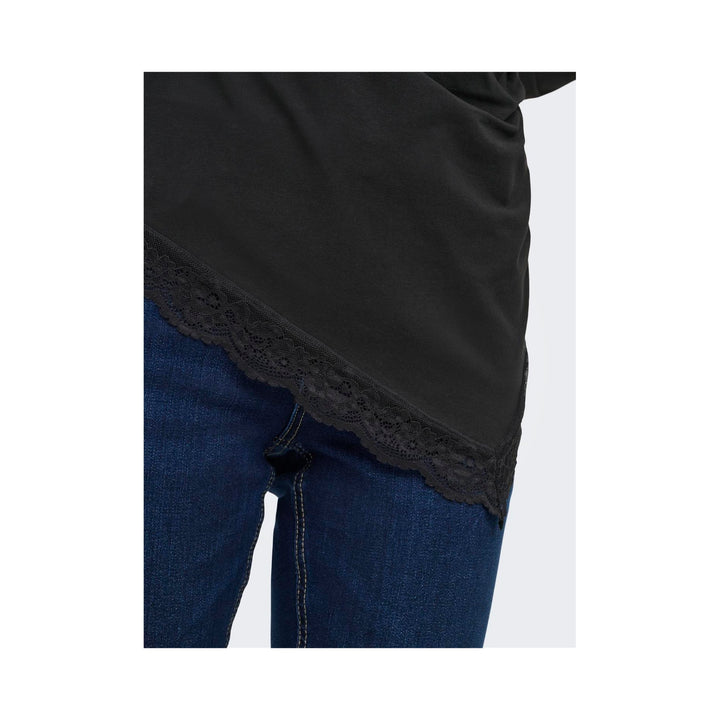 ONLY - BLUSE - LIVE LOVE RUCHING 15385111 - BLACK/LACE